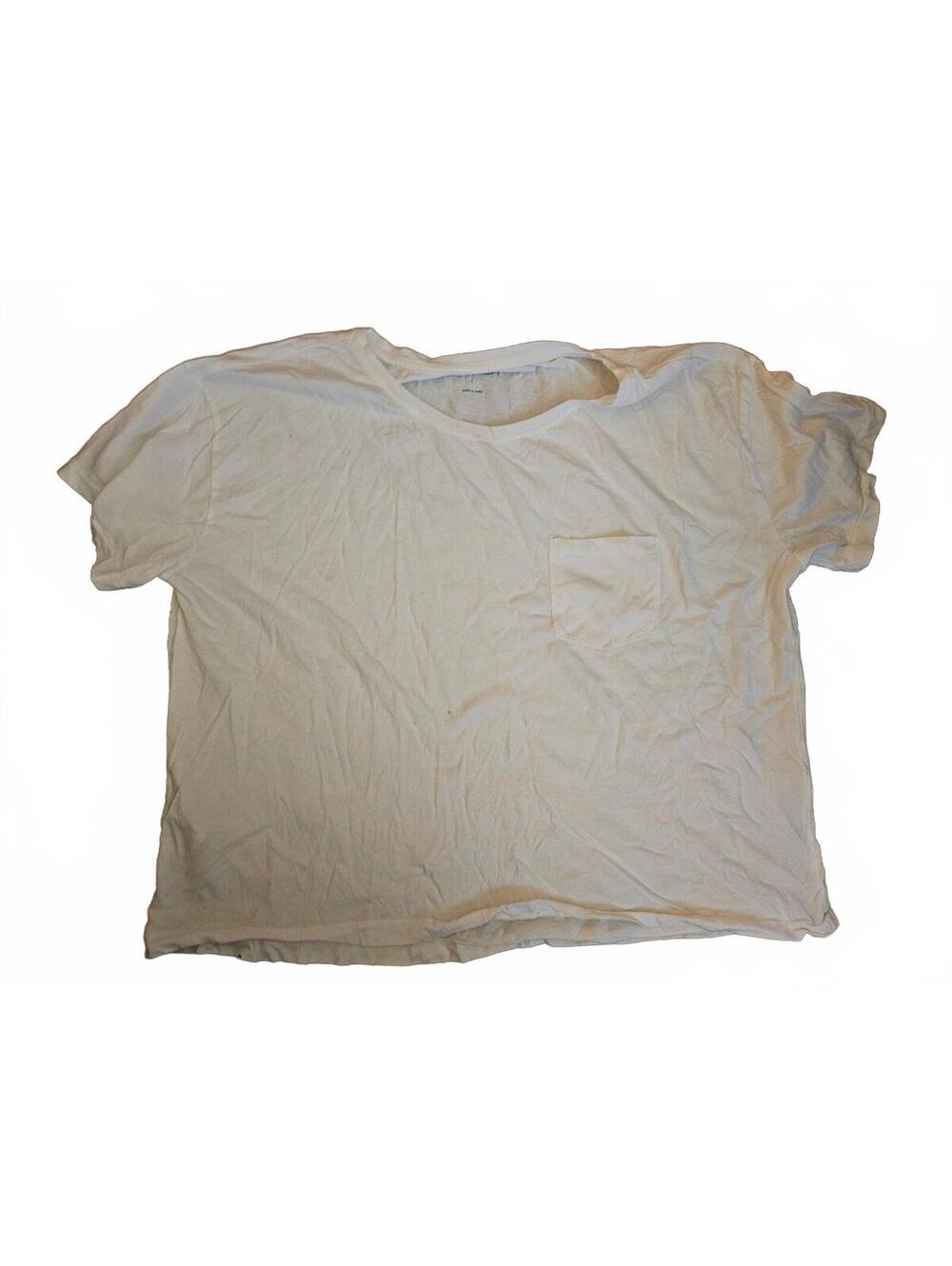 Lou & Grey Loft womens short sleeve pocketed T-shirt size L - white - EUC